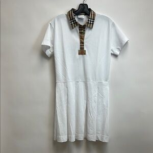 Burberry Polo Dress with Plaid Collar
